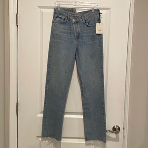 NWT Agolde Criss Cross Straight leg jean 27
